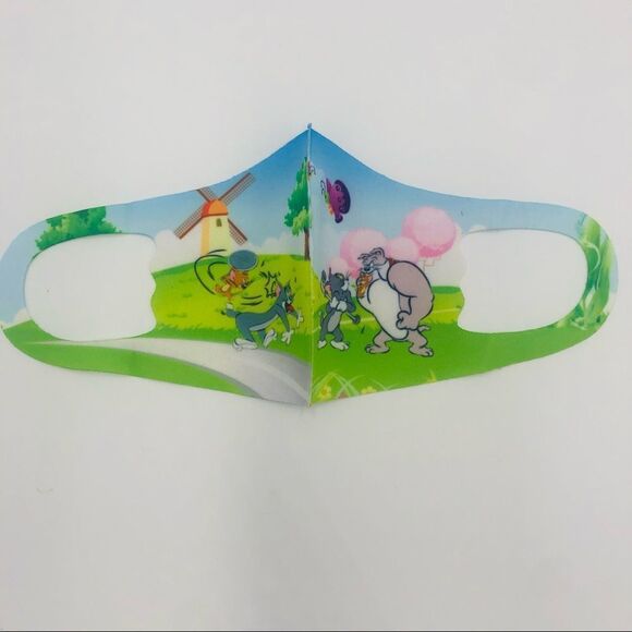 Brand‎ New Kids Tom & Jerry  Reusable Face Mask Material Ice Silk - Picture 2 of 4